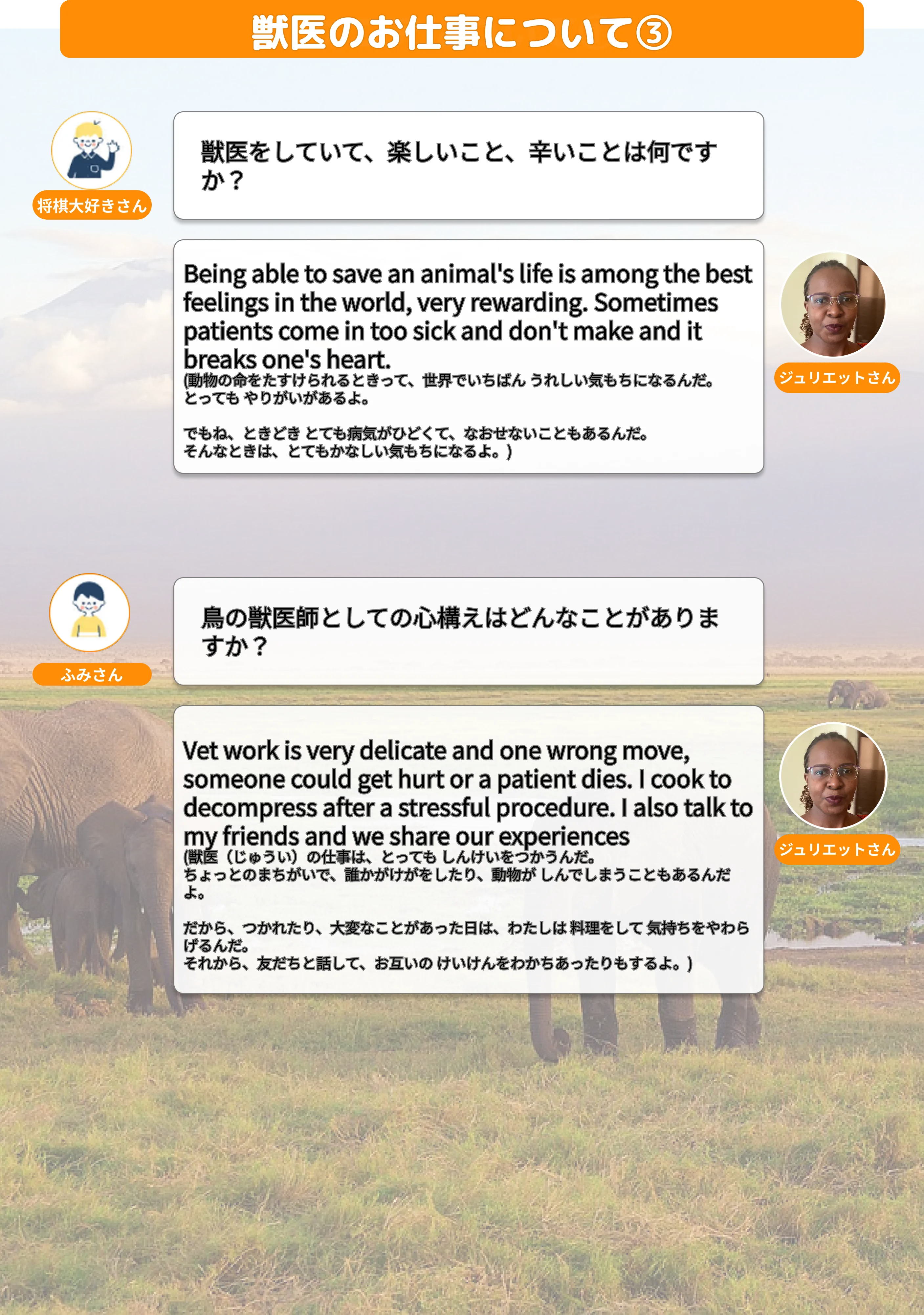 獣医のお仕事について